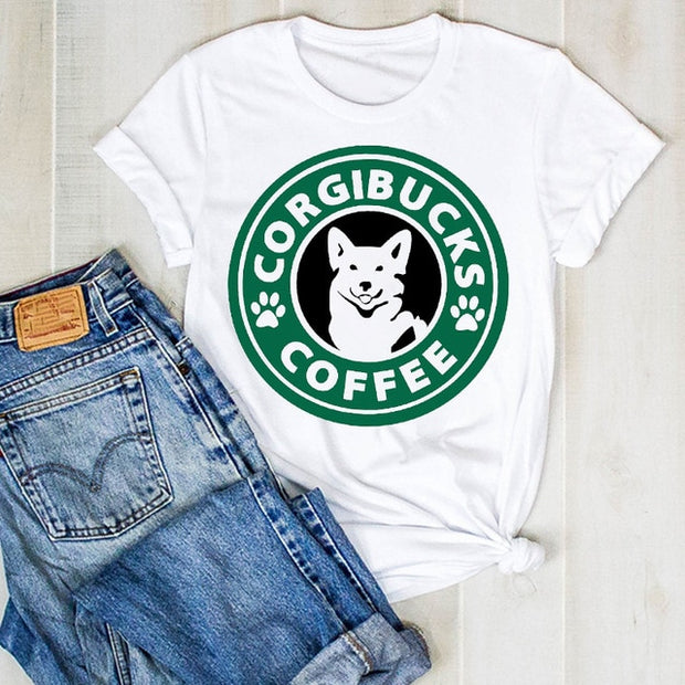 Dog Pet Pug Coffee Plus Size Cartoon Ladies Clothes - TNCPREACH (The store) dog-pet-pug-coffee-plus-size-cartoon-ladies-clothes, 