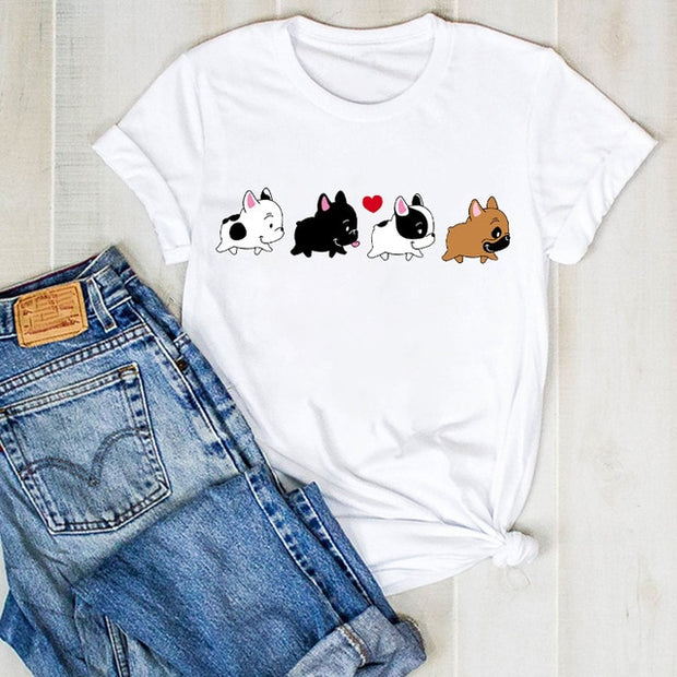 Dog Pet Pug Coffee Plus Size Cartoon Ladies Clothes - TNCPREACH (The store) dog-pet-pug-coffee-plus-size-cartoon-ladies-clothes, 