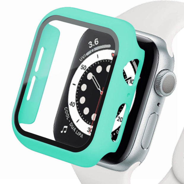 Glass+Cover For Apple Watch case 45mm 41mm 44mm 40mm 42mm 38mm iWatch Accessorie Screen Protector Apple watch serie 3 4 5 6 SE 7