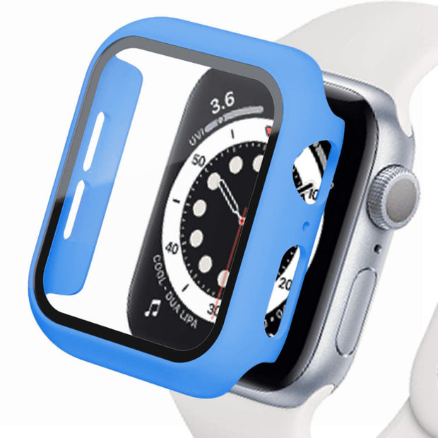 Glass+Cover For Apple Watch case 45mm 41mm 44mm 40mm 42mm 38mm iWatch Accessorie Screen Protector Apple watch serie 3 4 5 6 SE 7