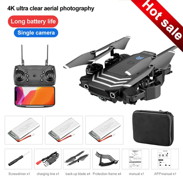 TYRC LS11 Pro Drone 4K HD Camera  WIFI FPV  Hight Hold Mode One Key Return Foldable Arm Quadcopter RC Dron For Kids Gift