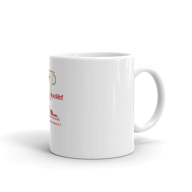 White glossy mug