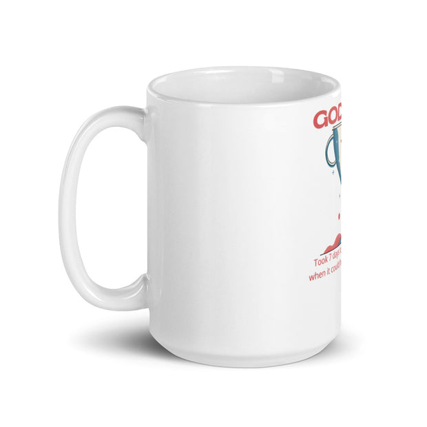 White glossy mug